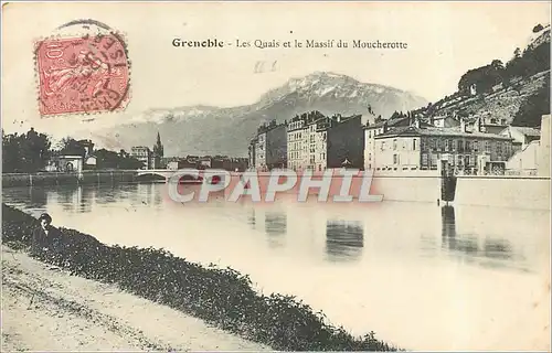 Ansichtskarte AK Grenoble-Les Quais et le Massif du Moucherotte