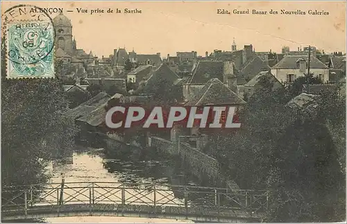 Cartes postales ALECON- Vue prise de la Sarthe