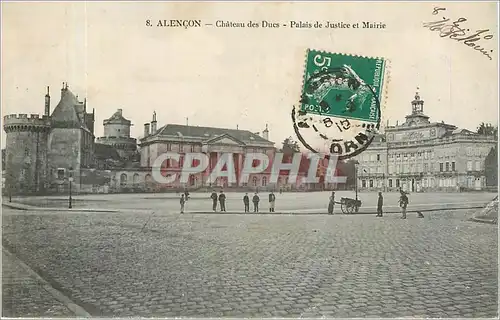 Cartes postales alencon-Chateau des Dues-Palais de justice et mairie