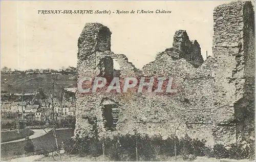 Ansichtskarte AK FRESNAY-SUR-SARTHE (SARTHE)- Ruines de l'Ancien Chateau