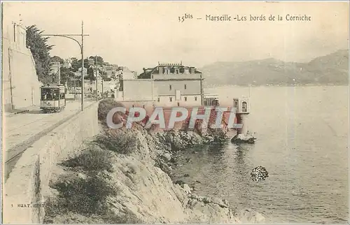 Ansichtskarte AK MARSEILLE-Les bords de la corniche Tramway