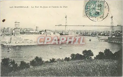 Cartes postales MARSEILLE-Le Fors st jean et l'entr�e du Port