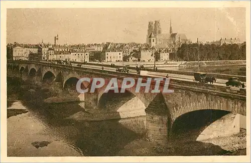 Cartes postales LA DOUCE FRANCE-ORLEANS(Loiret)  Panorama vers la Cathedrale et le Pont Georges V