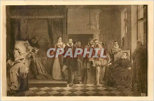 Cartes postales LA DOUCE FRANCE-ORLEANS(Loiret)  Salon de l'Hotel de Ville.Tableau representant la Mort de Franc