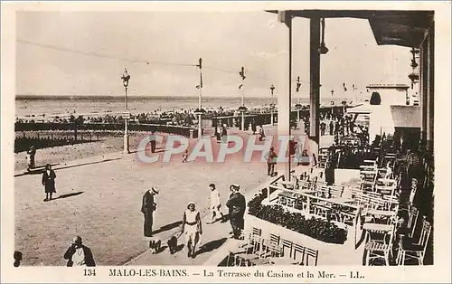 Ansichtskarte AK MALO-LES BAINS- LA TERRASE DU CAINO E LA MER