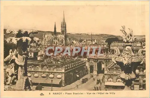 Cartes postales NANCY-Place Stanislas-ue de l'Hotel de Ville