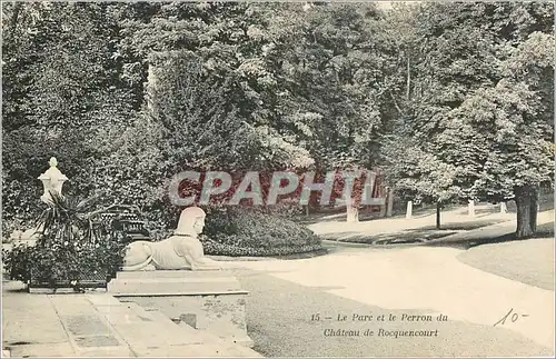 Cartes postales Le parc et le Perron du Chateau de Rocquencourt