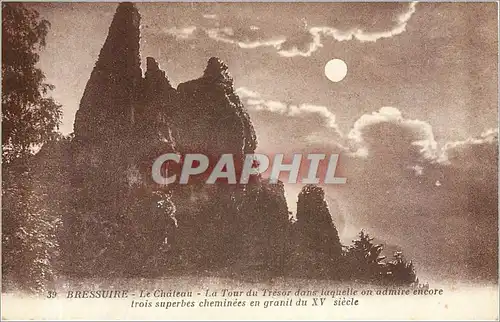 Cartes postales BRESSUIRE-Le Chtaeau- La tour du tr�sor dans laquelle on admire encore trois superbes chemin�es