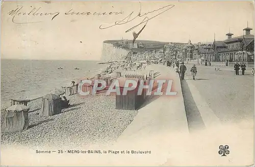 Cartes postales MERS-LES-BAINS LA Plage et le Boulevard