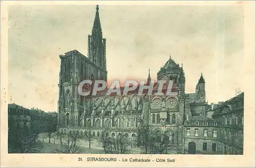 Ansichtskarte AK STRASBOURG-la Cathedrale Cote Sud