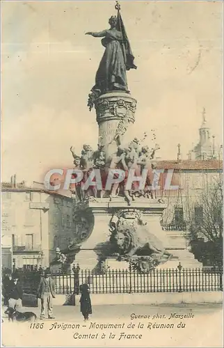 Cartes postales AVIGNON-Monument de la eunion d Comtat a la France