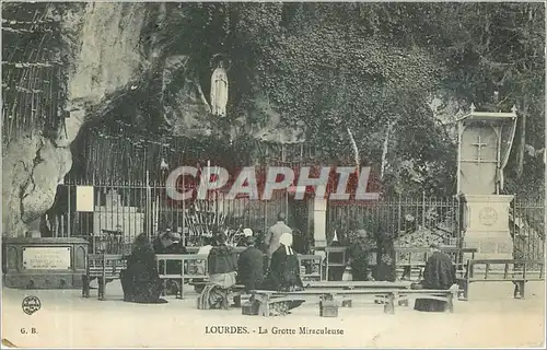 Ansichtskarte AK LOURDES-La grotte Miraculeuse