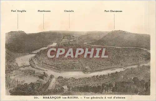 Cartes postales BESANCON LES BAINS-vue g�n�rale � vol d'oiseau