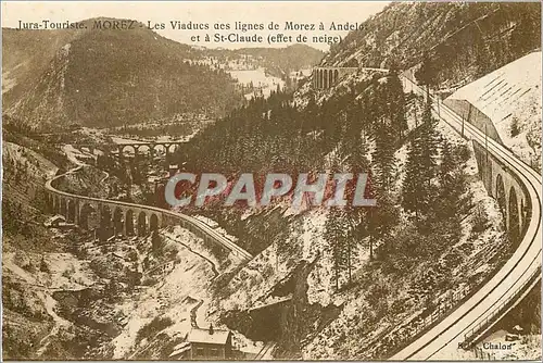 Ansichtskarte AK Jura-Touriste MOREZ-Les Viaducs des lignes de Morez a Andelot et a St-Claude (effet de neige)
