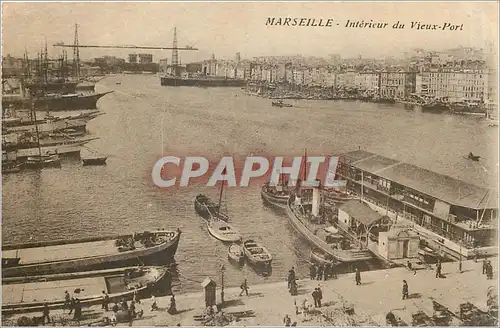 Cartes postales Marseille Interieur du Vieux Port