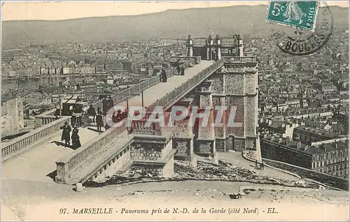 Cartes postales Marseille Panorama pris de ND de la Garde Cote Nord