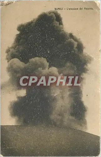 Cartes postales Napoli l'eruzione del Vesuvio