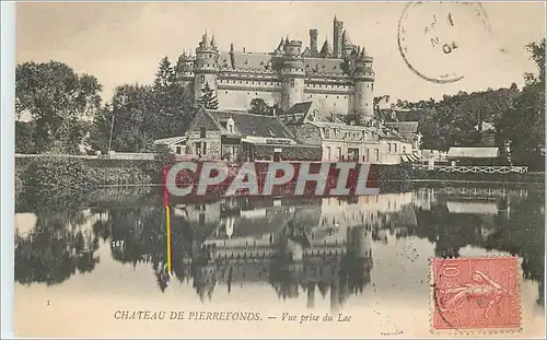 Ansichtskarte AK Chateau de Pierrefonds Vue prise du Lac