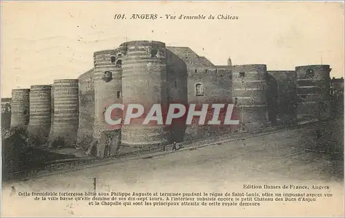 Cartes postales Angers Vue d'Ensemble du Chateau