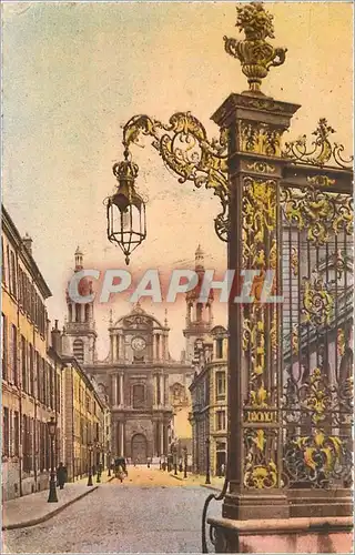 Cartes postales Nancy Rue Maurice Basses et la Cathedrale Une des grilles de Jean Lamour