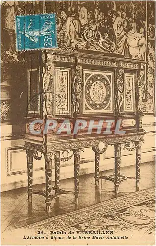 Cartes postales Palais de Versailles L'Armoire a Bijoux de la Reine Marie Antoinette