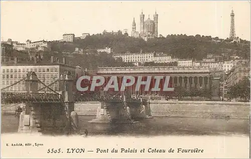 Ansichtskarte AK Lyon Pont du Palais et Coteau de Fourviere