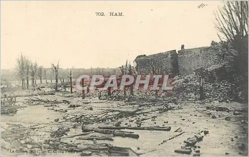 Cartes postales Ham La Guerre Militaria