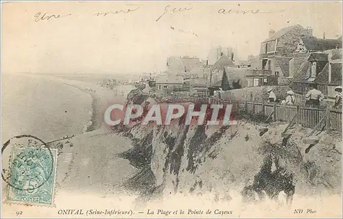 Cartes postales Onival Seine Inferieure La Plage et la Pointe de Cayeux