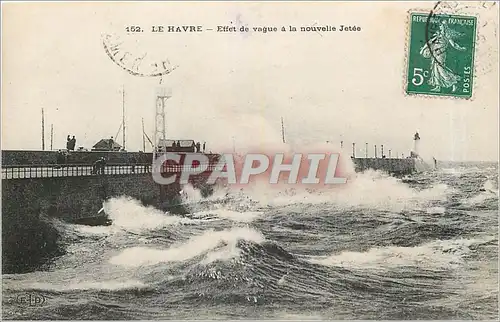 Cartes postales Le Havre Effet de Vague a la nouvelle Jetee