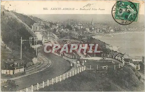 Ansichtskarte AK Saint Adresse Boulevard Felix Faure Tramway