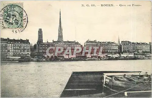 Cartes postales Rouen Quai de Paris