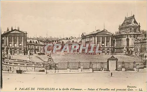 Cartes postales Palais de Versailles et la Grille d'Honneur