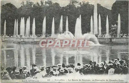 Ansichtskarte AK Versailles Le Bassin de Neptune un Dimanche de Grandes Eaux