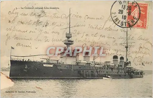 Cartes postales Le Croiseur cuirasse Lion Gambetta