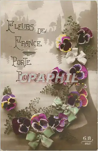 Cartes postales Fleurs de France Porte Bonheur