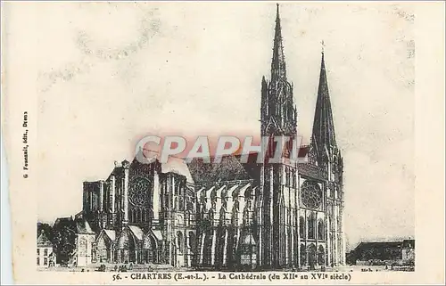 Cartes postales Chartres E et L La Cathedrale