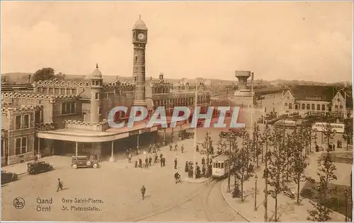 Ansichtskarte AK Gand Gare Saint Pierre Tramway