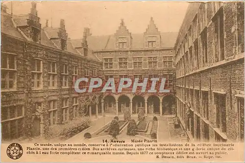 Cartes postales Anvers Musee Plantin Ce musee unique au monde conserve a l'admiration publique les installations