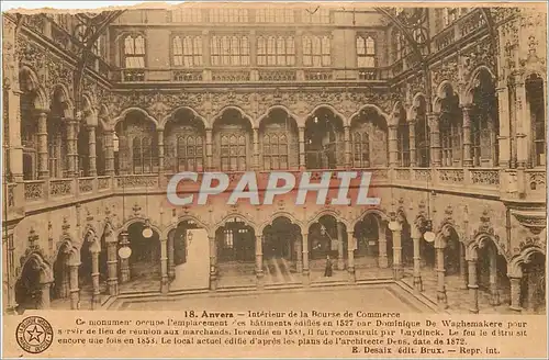 Cartes postales Anvers Interieur de la Bourse de Commerce