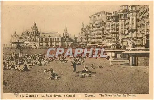 Cartes postales Ostende La Plage devant le Kursaal