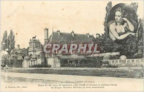 Cartes postales Chateau d'Anet E et L