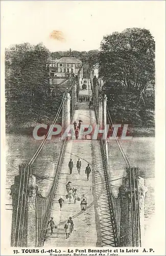 Cartes postales Tours L et L Le Pont Bonaparte et la Loire A P