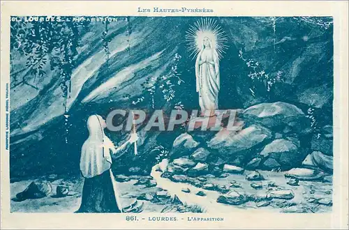 Cartes postales Les Hautes Pyrenees Lourdes L'Apparition