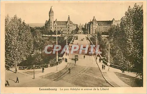 Cartes postales Luxembourg Le Pont Adolphe et avenue de la Liberte