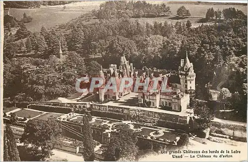 Cartes postales Les grands Chateaux des bords de la Loire Usse Le Chateau vu d'avion