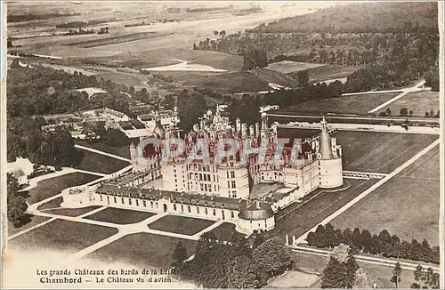 Ansichtskarte AK Les grands Chateaux des bords de la Loire Chambord Le Chateau vu d'avion