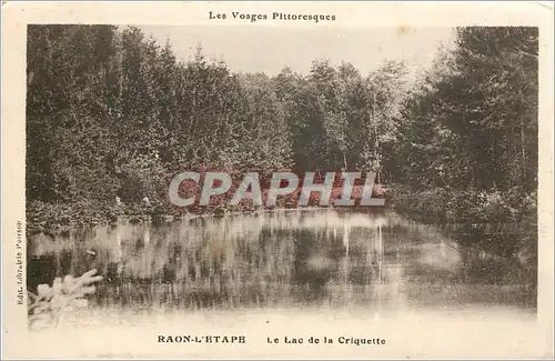 Cartes postales Les Vosges Pittoresques Raon L'Etape Le Lac de la Criquette