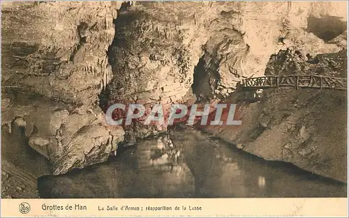 Cartes postales Grottes de Han La Salle d'Armes reapparition de la Lesse