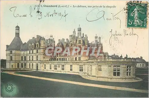 Ansichtskarte AK Chambord L et C Le Chateau vue prise de la Chapelle