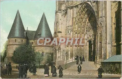 Ansichtskarte AK Beauvais Le Grand Portait de la Cathedrale et l'Entree des Palais de Justice